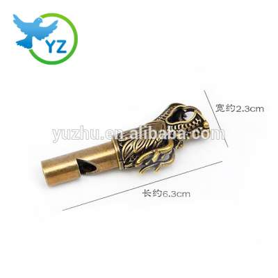 High quality brass engraving dragon head pigeon whistle