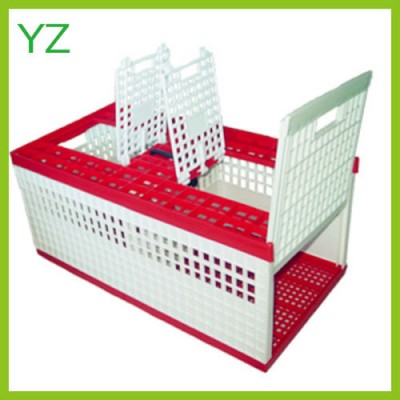 Red and white small pigeon cage