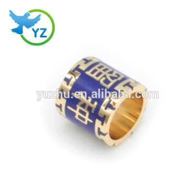 2020 NEW DARK BLUE enamel gold plated Champion racing pigeon ring