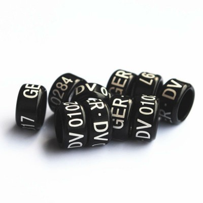 Newest Metal Black Color  customizable pigeon Rings  Custom Black Color