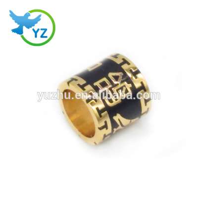 2020 NEW BLACK enamel gold plated Champion racing pigeon ring