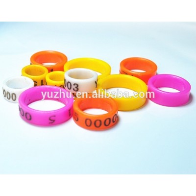 2016 fancy rings plastic poultry leg rings with 6-18mm